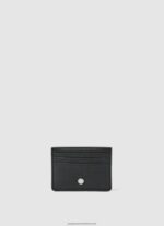 Black Printed Lining Leather Card Holder Pepe Jeans L20F2F1289 Men - Image 4