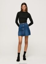 Black Ribbed Long Sleeve T-Shirt Pepe Jeans L20F2F407 Women - Image 2