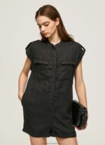 Black Short Jumpsuit With Belt Pepe Jeans L20F2F177 Women - Image 2