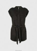 Black Short Jumpsuit With Belt Pepe Jeans L20F2F177 Women - Image 5