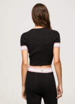 Black Short Sleeved Round Neck Top Pepe Jeans L20F2F263 Women - Image 4