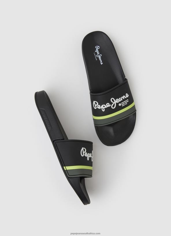 Black Slider Portobello Beach Flip Flops Pepe Jeans L20F2F1261 Men - Image 2