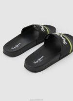 Black Slider Portobello Beach Flip Flops Pepe Jeans L20F2F1261 Men - Image 4