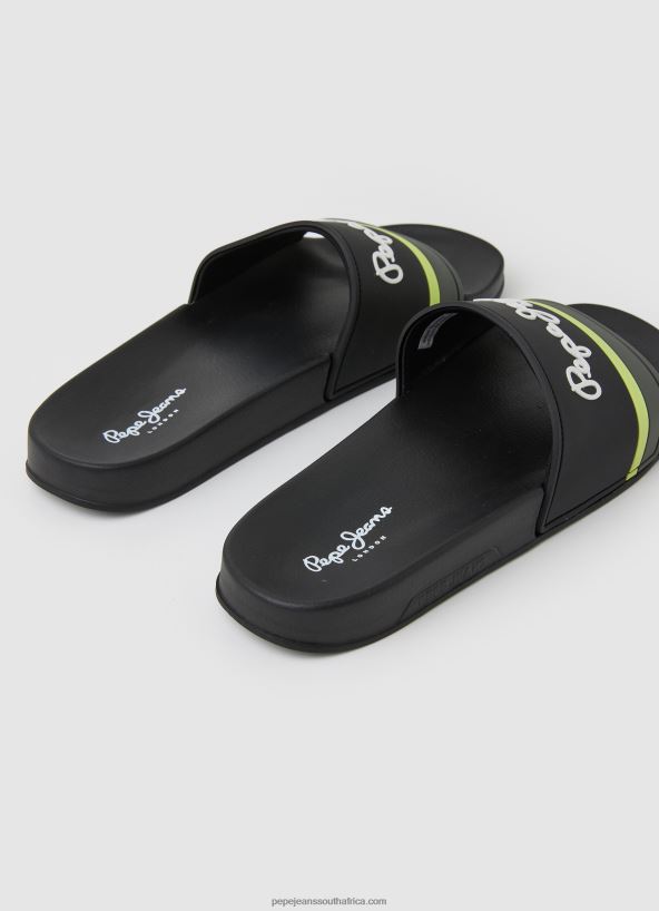 Black Slider Portobello Beach Flip Flops Pepe Jeans L20F2F1261 Men - Image 4
