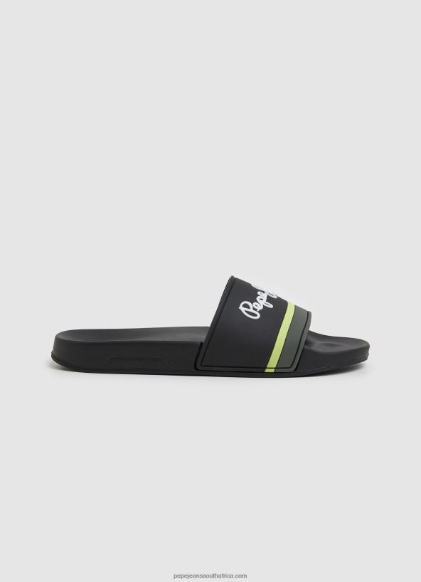 Black Slider Portobello Beach Flip Flops Pepe Jeans L20F2F1261 Men - Image 1