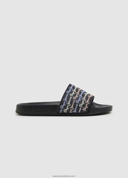 Black Slider Set Beach Flip Flops Pepe Jeans L20F2F692 Women