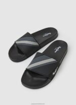 Black Slider Texture Beach Flip Flops Pepe Jeans L20F2F1263 Men - Image 3