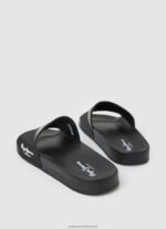 Black Slider Texture Beach Flip Flops Pepe Jeans L20F2F1263 Men - Image 4
