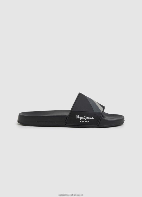black_slider_texture_beach_flip_flops_pepe_jeans_l20f2f1263_men.jpg Black Slider Texture Beach Flip Flops Pepe Jeans L20F2F1263 Men - Image 1