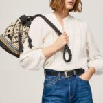 Black Straw Bucket Bag Pepe Jeans L20F2F719 Women