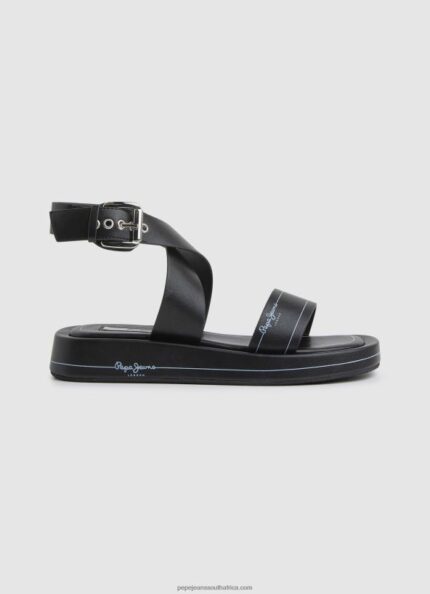 Black Summer Logy Wedge Sandals Pepe Jeans L20F2F652 Women