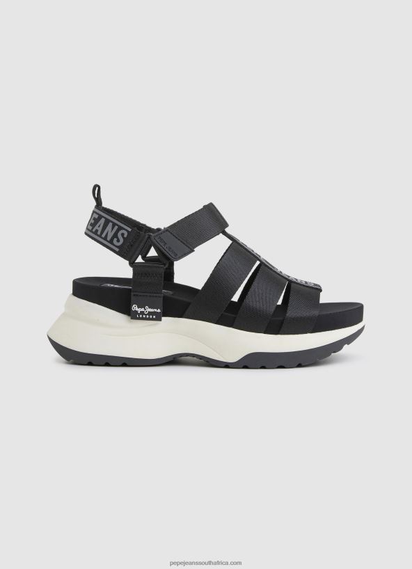 black_venus_point_trek_sandals_pepe_jeans_l20f2f686_women.jpg Black Venus Point Trek Sandals Pepe Jeans L20F2F686 Women - Image 1