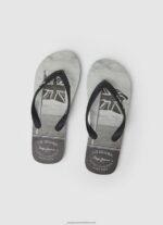 Black Whale Sea Beach Flip Flops Pepe Jeans L20F2F1262 Men - Image 2