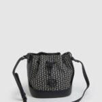 Black Woven Jacquard Bucket Bag Pepe Jeans L20F2F730 Women