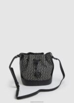 Black Woven Jacquard Bucket Bag Pepe Jeans L20F2F730 Women