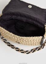 Black Woven Straw Crossbody Bag Pepe Jeans L20F2F718 Women - Image 3