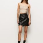Black Zip-Fastened Mini Skirt Pepe Jeans L20F2F484 Women