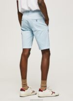 Bleach Blue Cotton Chino Shorts Pepe Jeans L20F2F1115 Men - Image 4