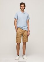 Bleach Blue Embroidered Logo Pique Polo Shirt Pepe Jeans L20F2F1080 Men - Image 2
