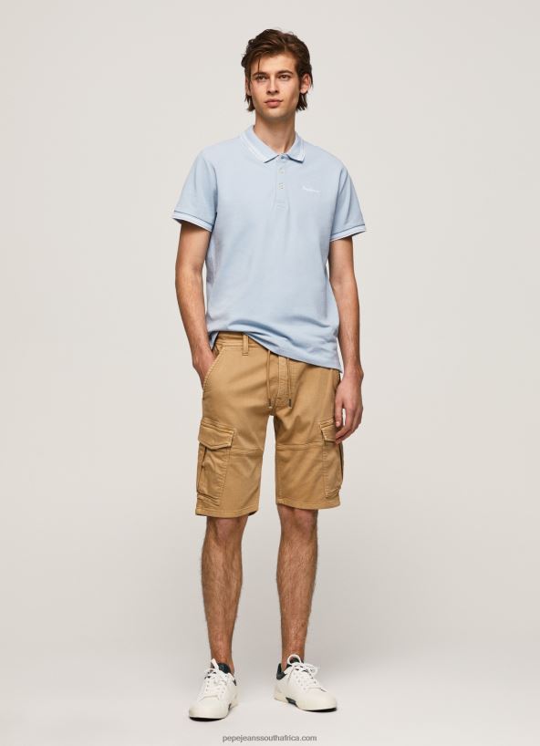 Bleach Blue Embroidered Logo Pique Polo Shirt Pepe Jeans L20F2F1080 Men - Image 2