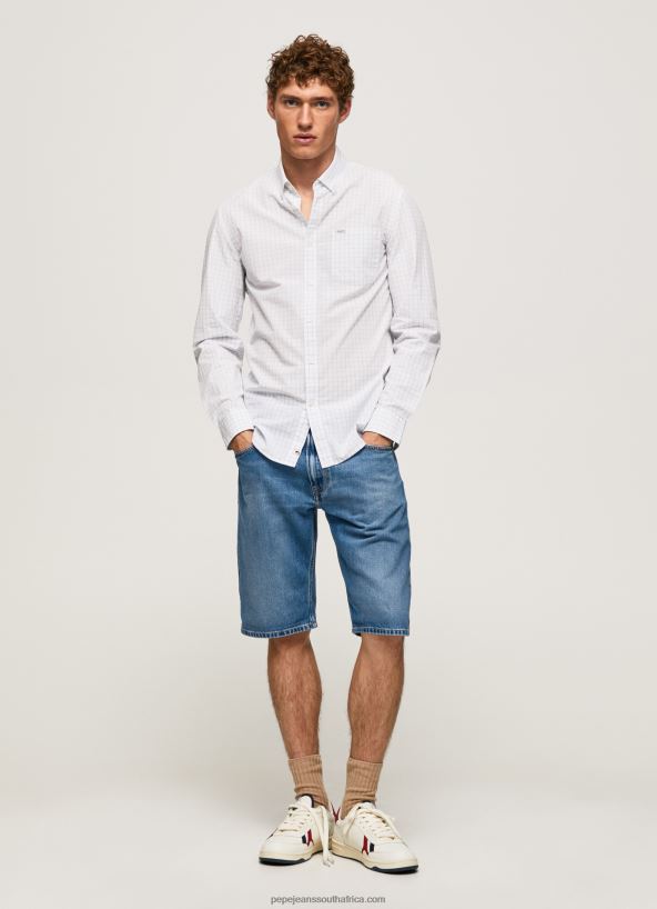 Bleach Blue Larry Slim Fit Poplin Shirt Pepe Jeans L20F2F1028 Men - Image 2