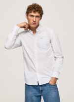 Bleach Blue Larry Slim Fit Poplin Shirt Pepe Jeans L20F2F1028 Men