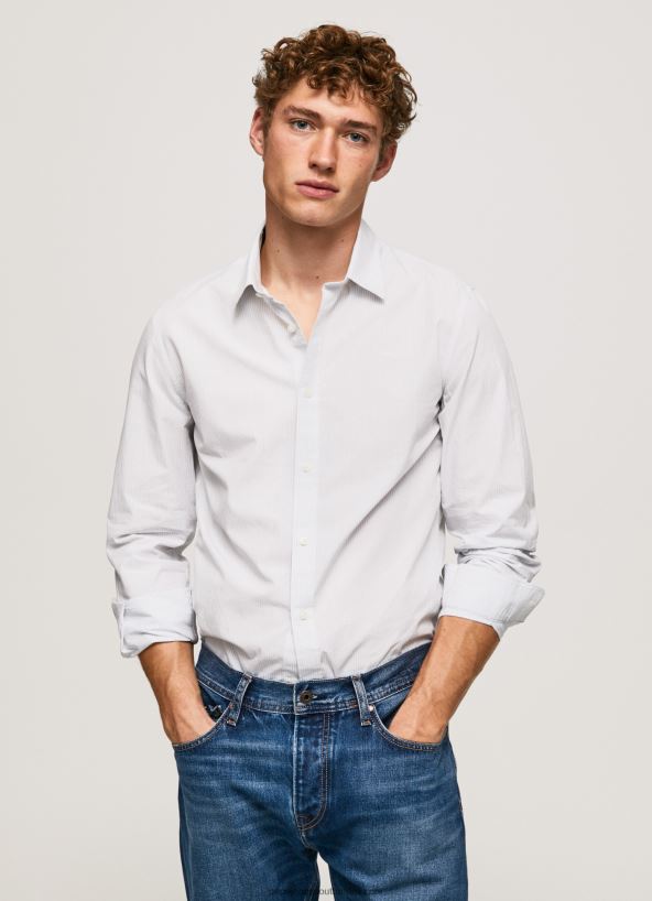bleach_blue_lawrence_slim_fit_poplin_shirt_pepe_jeans_l20f2f1050_men.jpg Bleach Blue Lawrence Slim Fit Poplin Shirt Pepe Jeans L20F2F1050 Men - Image 1