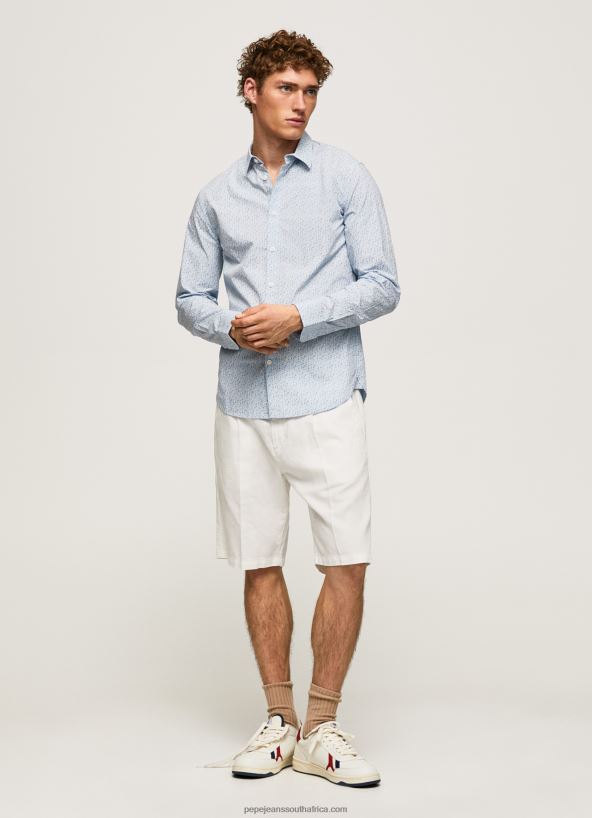 Bleach Blue Lovejoy Floral Poplin Shirt Pepe Jeans L20F2F1045 Men - Image 2