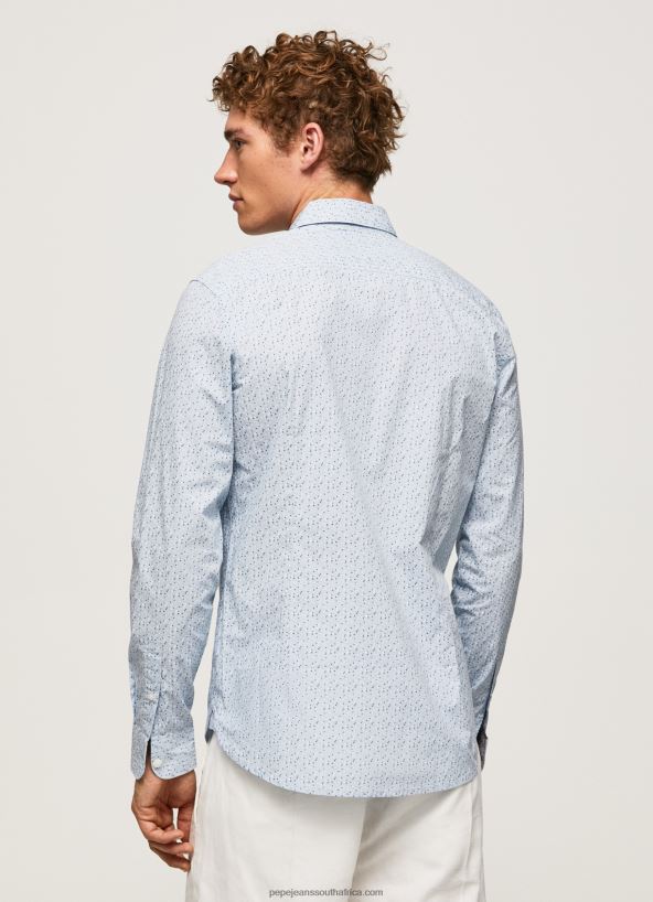 Bleach Blue Lovejoy Floral Poplin Shirt Pepe Jeans L20F2F1045 Men - Image 4