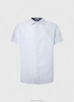 Bleach Blue Parker Short Sleeved Shirt Pepe Jeans L20F2F1054 Men - Image 5