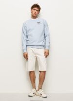 Bleach Blue Rounded Collar Cotton Jumper Pepe Jeans L20F2F869 Men - Image 2