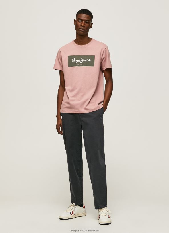 Bleach Pink Embroidered Logo Cotton T-Shirt Pepe Jeans L20F2F926 Men - Image 2