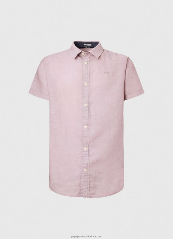 Bleach Pink Parker Short Sleeved Shirt Pepe Jeans L20F2F1058 Men - Image 5