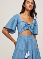 Blue Denim Dress Pepe Jeans L20F2F163 Women - Image 4