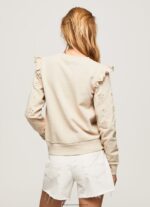 Buff Frilled Cotton Jumper Pepe Jeans L20F2F284 Women - Image 4
