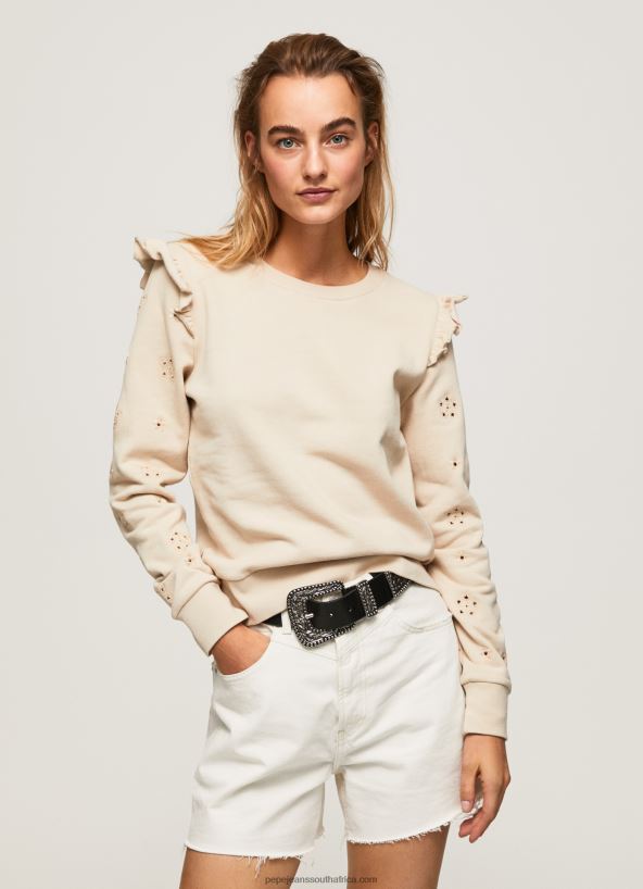 buff_frilled_cotton_jumper_pepe_jeans_l20f2f284_women.jpg Buff Frilled Cotton Jumper Pepe Jeans L20F2F284 Women - Image 1