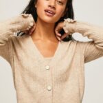 Buff Openwork V Neck Cardigan Pepe Jeans L20F2F243 Women