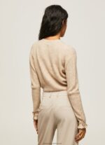 Buff Openwork V Neck Cardigan Pepe Jeans L20F2F243 Women - Image 4