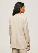 Buff Plain Blazer With Shoulder Pads Pepe Jeans L20F2F134 Women - Image 4