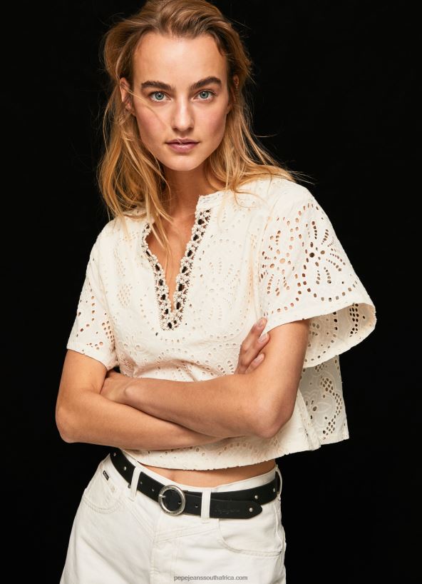 buttermilk_decorative_openwork_detail_blouse_pepe_jeans_l20f2f327_women.jpg Buttermilk Decorative Openwork Detail Blouse Pepe Jeans L20F2F327 Women - Image 1