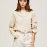 Buttermilk Plain Regular Fit Shirt Pepe Jeans L20F2F359 Women