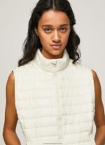 Buttermilk Rubber Patch Logo Padded Waistcoat Pepe Jeans L20F2F132 Women - Image 3