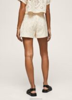 Buttermilk Shorts With Openwork Details Pepe Jeans L20F2F530 Women - Image 4