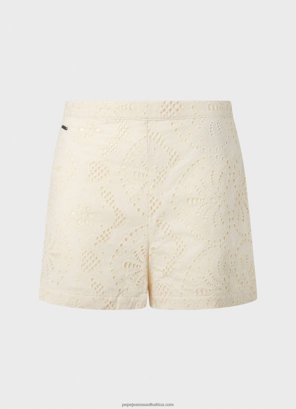 Buttermilk Shorts With Openwork Details Pepe Jeans L20F2F530 Women - Image 5