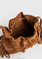 Camel Suede Bucket Bag Pepe Jeans L20F2F724 Women - Image 4