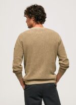 Camel Waffle Knit Cotton Jersey Pepe Jeans L20F2F855 Men - Image 4