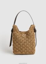 Caramel Woven Straw Tote Pepe Jeans L20F2F717 Women