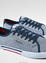 Chambray Basic Chambray Sneakers Pepe Jeans L20F2F1240 Men - Image 5