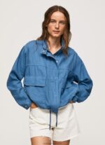 Chambray Relaxed Fit Linen Jacket Pepe Jeans L20F2F128 Women