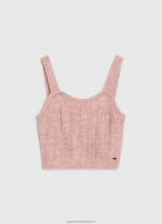 Cloudy Pink Knit Straps Top Pepe Jeans L20F2F247 Women - Image 5